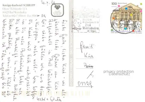 AK / Ansichtskarte Bad_Woerishofen Kneipp Kurhotel Schropp Hallenbad Garten Bad_Woerishofen