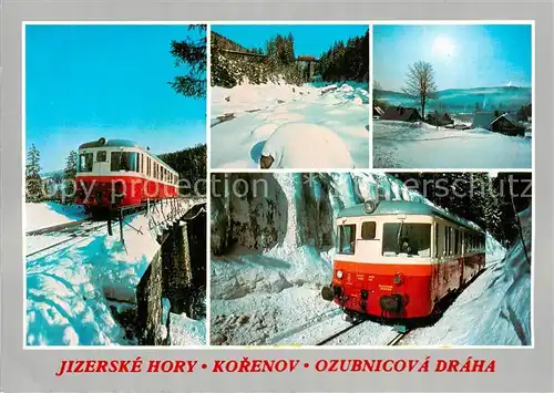 AK / Ansichtskarte Korenov_CZ Ozubnicova Draha Jizerske Hory Zahnradbahn Winterpanorama Riesengebirge 