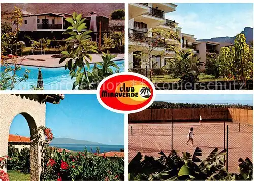 AK / Ansichtskarte Adeje_Tenerife_ES Club Miraverde Ferienanlage Swimming Pool Tennisplatz 