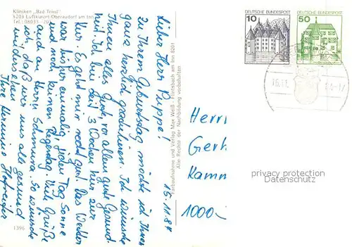 AK / Ansichtskarte Oberaudorf Kliniken Bad Trissl Panorama Luftkurort Alpen Oberaudorf