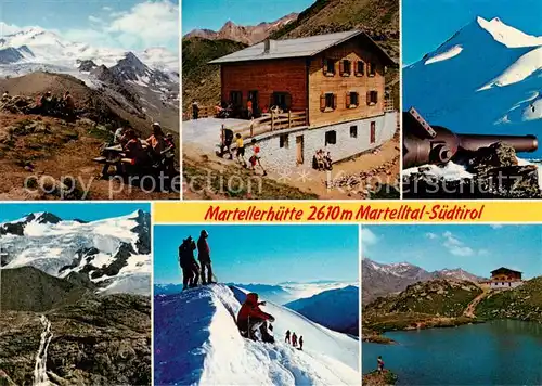 AK / Ansichtskarte Martelltal_Bolzano_IT Martellerhuette mit Zufallspitze Bergwelt Stilfserjoch Nationalpark 