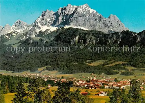 AK / Ansichtskarte St_Johann_Tirol Panorama Blick auf Wilden Kaiser Kaisergebirge St_Johann_Tirol