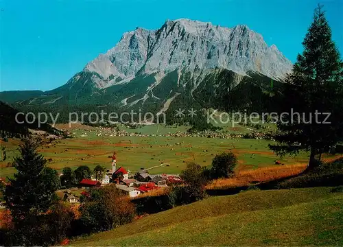 AK / Ansichtskarte Lermoos_Tirol_AT Panorama Blick zur Zugspitze Wettersteingebirge 