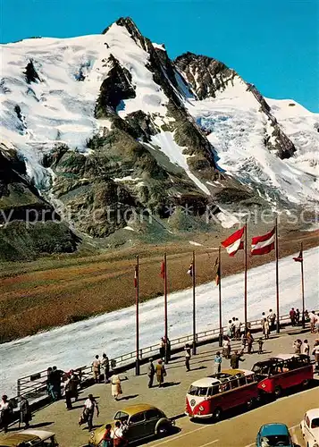 AK / Ansichtskarte Heiligenblut_Kaernten Parkplatz Freiwandeck Grossglockner Hochalpenstrasse Pasterzengletscher Hohe Tauern Heiligenblut Kaernten