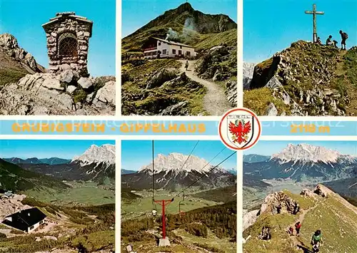 AK / Ansichtskarte Lermoos_Tirol_AT Grubigstein Gipfelhaus Gipfelkreuz Fernsicht Wettersteingebirge 