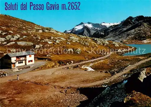 AK / Ansichtskarte Passo_Gavia_2652m_dello_Stelvio_Stilfserjochpass_IT Rifugio Bonetta Lago Bianco 