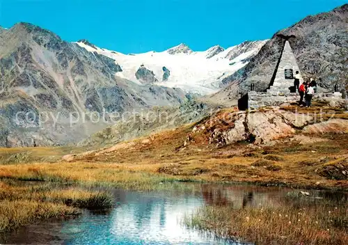 AK / Ansichtskarte Passo_del_Gavia_2652m_dello_Stelvio_Stilfserjochpass_IT Monument ai Caduti ed il S. Matteo 