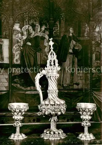 AK / Ansichtskarte Goslar Bergkanne 15. Jhdt. mit Kelchen Huldigungssaal im Rathaus Goslar