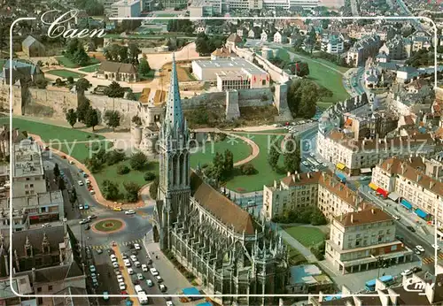 AK / Ansichtskarte Caen Vue aerienne Eglise Saint Pierre le chateau et l universite Caen