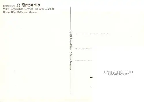 AK / Ansichtskarte Roches_Moutier Restaurant La Charbonniere 