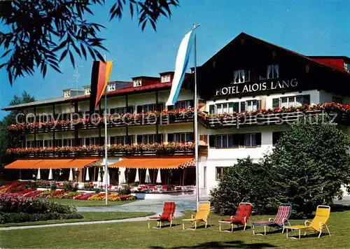 AK / Ansichtskarte Oberammergau Hotel Alois Lang Oberammergau