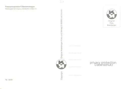 AK / Ansichtskarte Oberammergau Rotkaeppchenhaus mit Kofel Oberammergau