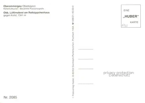 AK / Ansichtskarte Oberammergau Rotkaeppchenhaus Lueftlmalerei Oberammergau