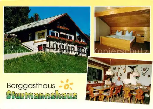 AK / Ansichtskarte Obermaiselstein Berggasthaus Sturmannshaus Zimmer Gaststube Obermaiselstein