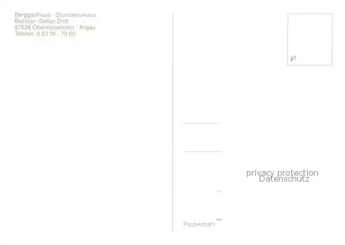 AK / Ansichtskarte Obermaiselstein Berggasthaus Sturmannshaus Zimmer Gaststube Obermaiselstein