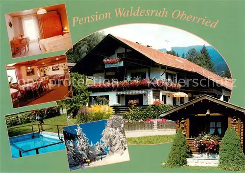 AK / Ansichtskarte Drachselsried Pension Waldesruh Zimmer Gaststube Pool Drachselsried