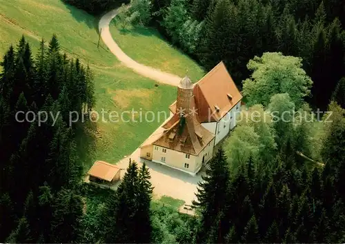 AK / Ansichtskarte Nesselwang Wallfahrtskirche Maria Trost mit Einsiedelei Fliegeraufnahme Nesselwang