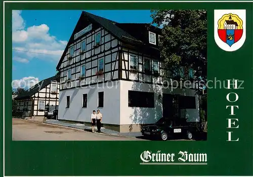 AK / Ansichtskarte Stolberg_Harz Hotel Gruener Baum Stolberg Harz