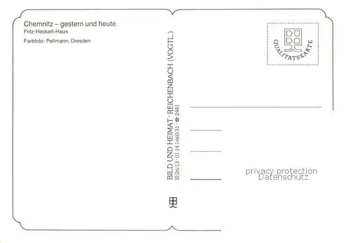 AK / Ansichtskarte Chemnitz Fritz Heckert Haus Chemnitz