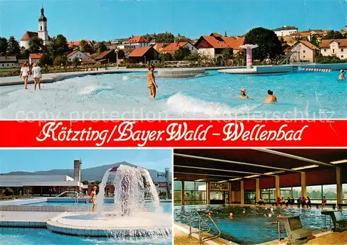 AK / Ansichtskarte Koetzting Wellenbad Hallenbad Brunnensprudel Koetzting