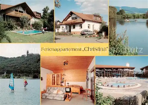 AK / Ansichtskarte Vierzehnheiligen Ferienappartement Christina Main Baggersee mit Kloster Banz Obermain Therme Staffelstein Vierzehnheiligen