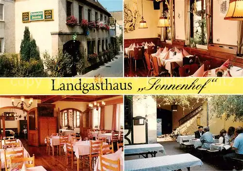 AK / Ansichtskarte Leistadt Landgasthaus Sonnenhof Gastraeume Freiterrasse Leistadt