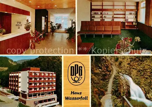 AK / Ansichtskarte Lierbach Deutsche Postgewerkschaft Erholungsheim Haus Wasserfall Rezeption  Lierbach