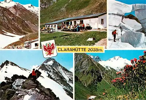 AK / Ansichtskarte Praegraten_Grossvenediger_AT Clarahuette Bergsteiger Panorama 