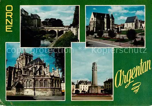 AK / Ansichtskarte Argentan_61 Bruecke Kirche Schloss Turm 
