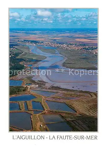 AK / Ansichtskarte L_Aiguillon sur Mer Embouchure du Lay Vue aerienne L_Aiguillon sur Mer