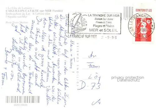 AK / Ansichtskarte L_Aiguillon sur Mer Embouchure du Lay Vue aerienne L_Aiguillon sur Mer