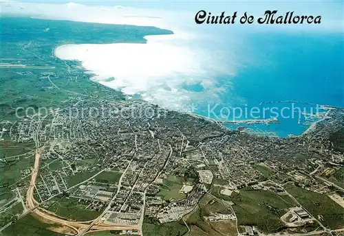 AK / Ansichtskarte Mallorca_ES Ciutat de Mallorca Fliegeraufnahme 