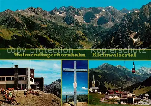 AK / Ansichtskarte Kleinwalsertal Panorama Walmendingerhornbahn Gipfelkreuz Kleinwalsertal