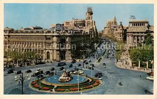 AK / Ansichtskarte Madrid_Spain Cibeles y Calle Alcala Madrid Spain