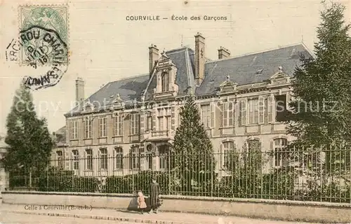 AK / Ansichtskarte Courville_28 sur Eure Ecole des Garcons 