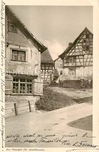 AK / Ansichtskarte Thayngen_SH Haeuser Partie Fachwerkhaeuser 