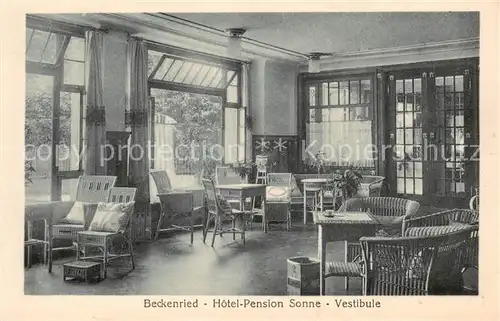 AK / Ansichtskarte Beckenried Hotel Pension Sonne   Vestibule Beckenried