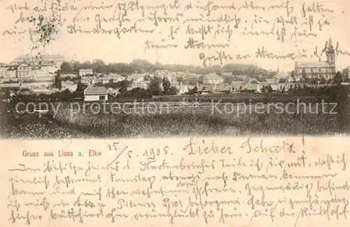 AK / Ansichtskarte Lissa_Elbe_Lysa_nad_Labem_CZ Gesamtansicht 
