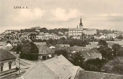 AK / Ansichtskarte Lysa__nad_Labem_Lissa_Elbe_CZ Teilansicht m. Kirche 