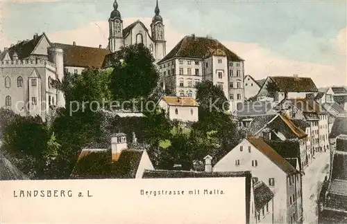 AK / Ansichtskarte Landsberg_Lech Bergstrasse m. Malta Landsberg_Lech