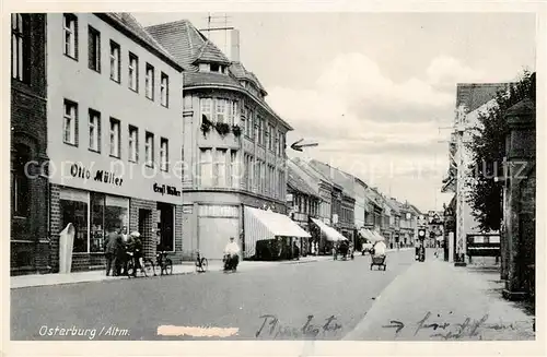 AK / Ansichtskarte Osterburg_Altmark Strassen Partie Osterburg_Altmark