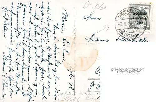 AK / Ansichtskarte Osterburg_Altmark Strassen Partie Osterburg_Altmark