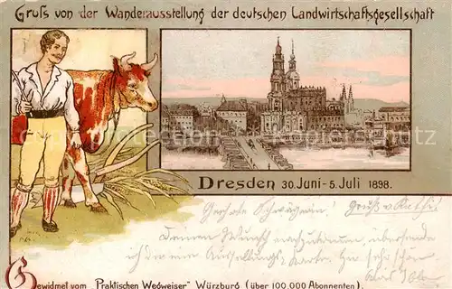 AK / Ansichtskarte Dresden_Elbe Wanderausstellung d. deutschen Landwirtschaftsgesellschaft 