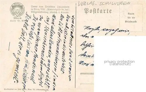 AK / Ansichtskarte Verlag_Schulverein_Nr. 878 wien  