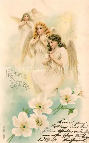 AK / Ansichtskarte Ostern_Easter_Paques Litho Engeln 