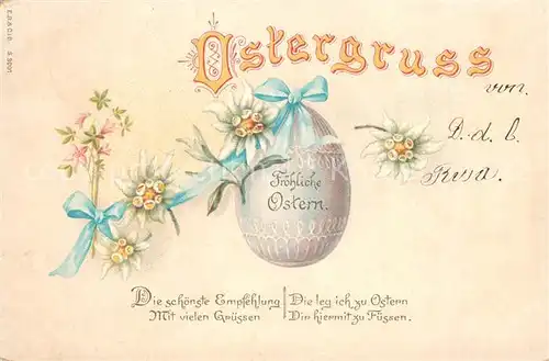 AK / Ansichtskarte Ostern_Easter_Paques Litho Osterei 
