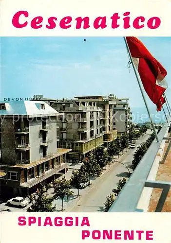 AK / Ansichtskarte Cesenatico_IT Spiaggia ponente Hotels Devon und Darsena 