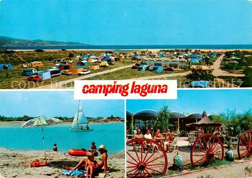 AK / Ansichtskarte Castello_de_Ampurias_Gerona_Costa_Brava_ES Camping Laguna Strand Restaurant 