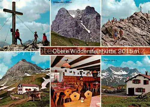 AK / Ansichtskarte Schroecken_Nesslegg_AT Obere Widdersteinhuette Gaststube Hochtannbergpass Gipfelkreuz  