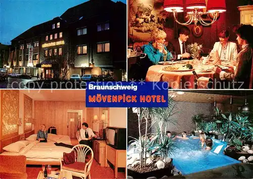 AK / Ansichtskarte Braunschweig Hotel Moevenpick bei Nacht Roessli Doppelzimmer Whirlpool Braunschweig